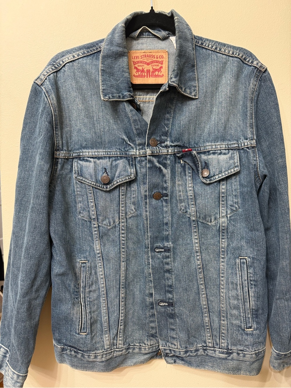 Levi's Men’s S Original Trucker Jean Jacket Classic Preppy Fall Cowboy Neutral - Picture 2 of 12